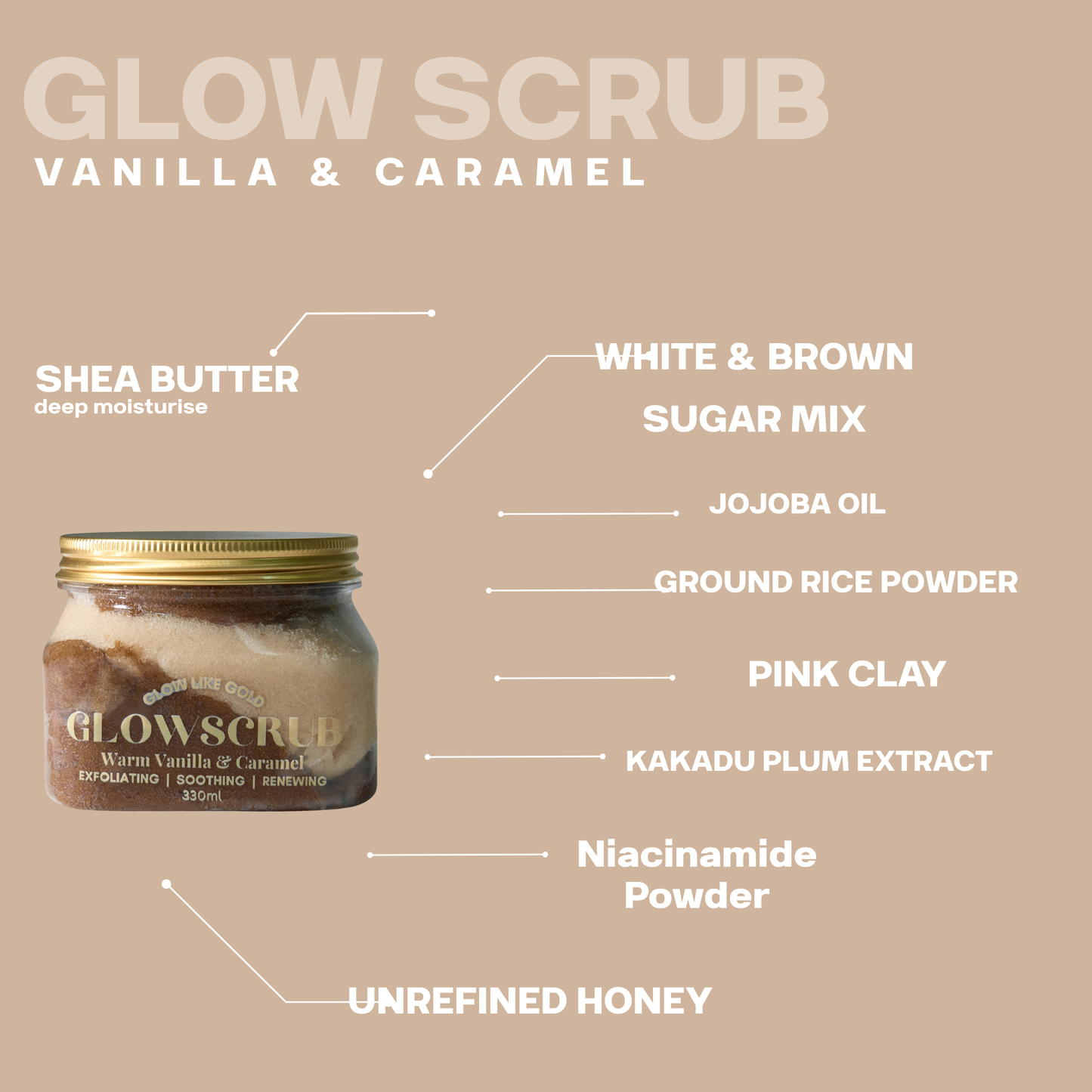 Warm Vanilla & Caramel Glow Scrub