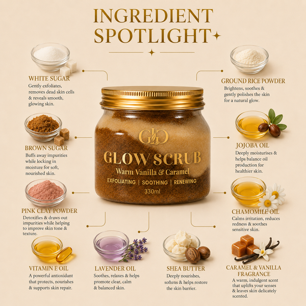 GLG Warm Vanilla & Caramel Glow Scrub