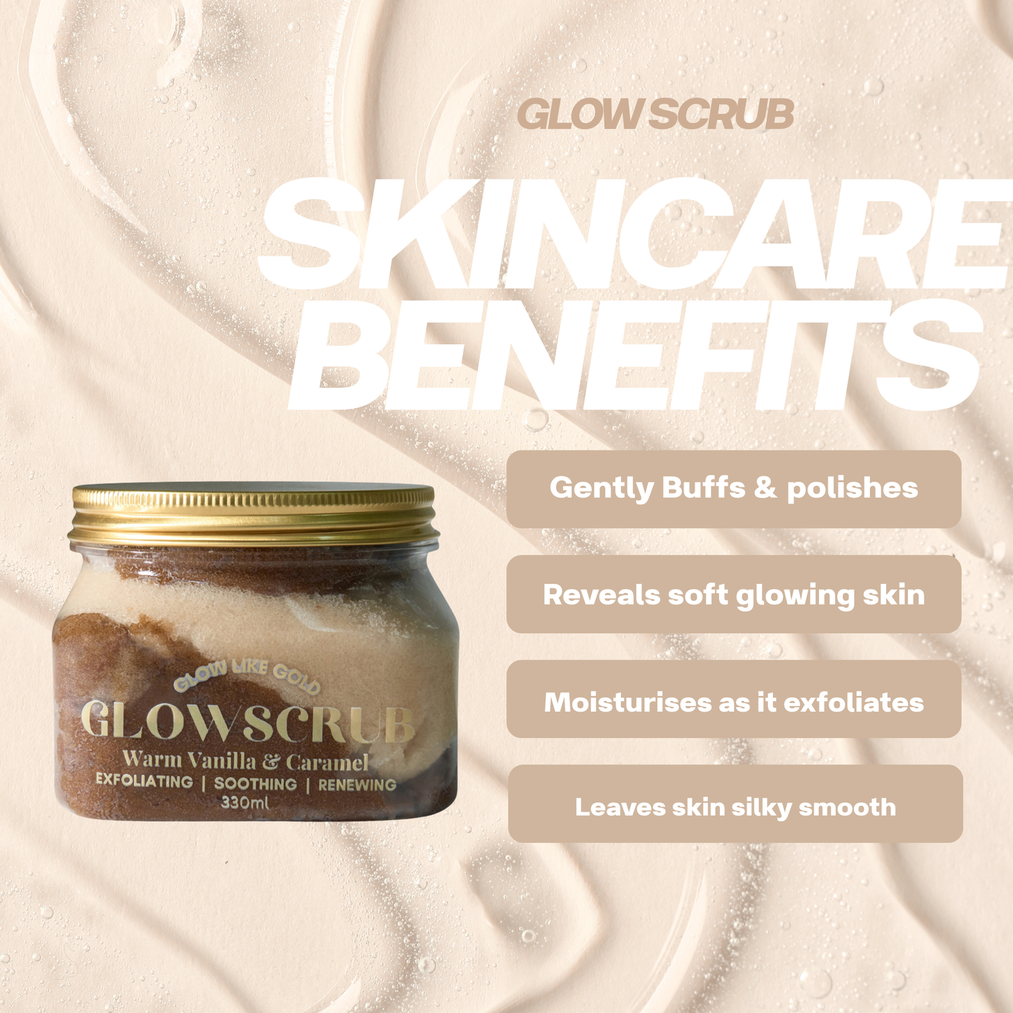 Warm Vanilla & Caramel Glow Scrub