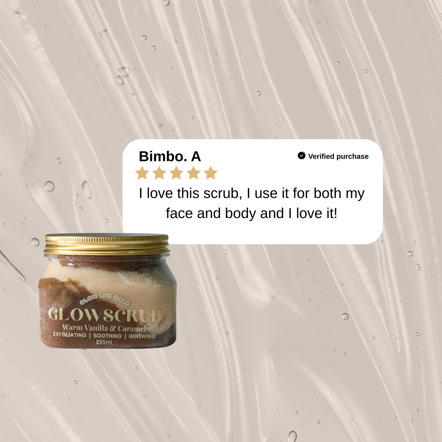 Warm Vanilla & Caramel Glow Scrub